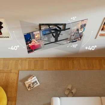 Robustní pevný nástěnný držák na televizi SM-6 pro úhlopříčky 32–90", kovová montážní deska