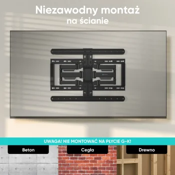 Robustní pevný nástěnný držák na televizi SM-6 pro úhlopříčky 32 až 90 palců