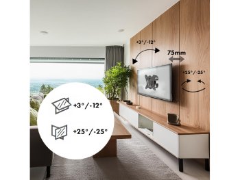 Kovový otočný nástěnný držák na TV nebo monitor 13–32" model C415 s nosností 30 kg