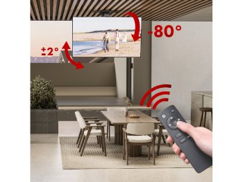 Stropní elektrický držák na TV C-110T s náklonem pro úhlopříčky 43–86"