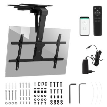 Stropní elektrický držák na TV C-110T s náklonem pro úhlopříčky 43 až 86 palců
